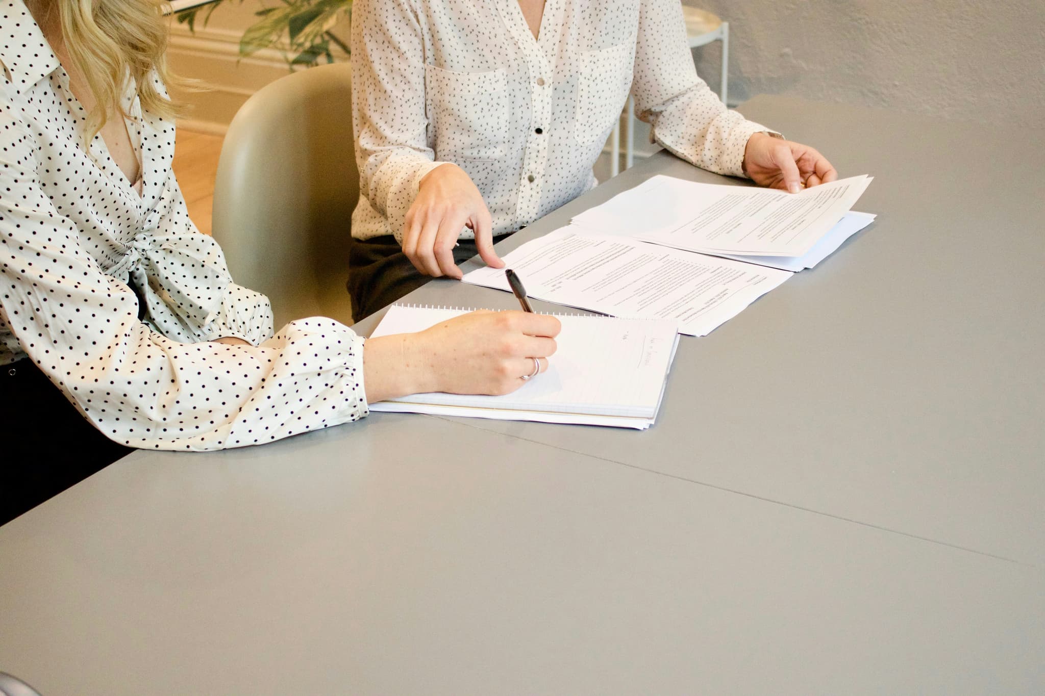 legal professional services legal document review meeting at office table