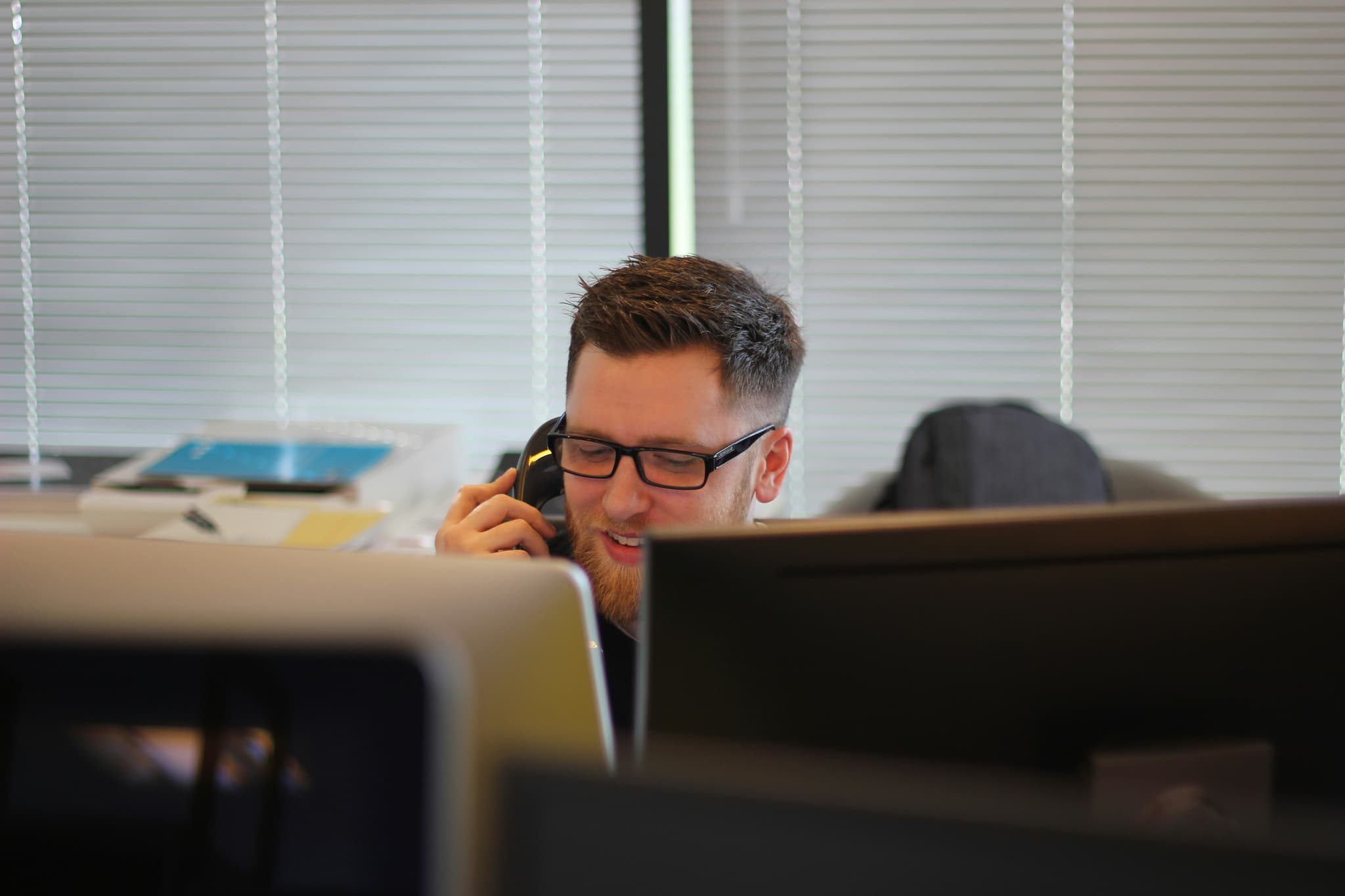 Professional managing vendor call