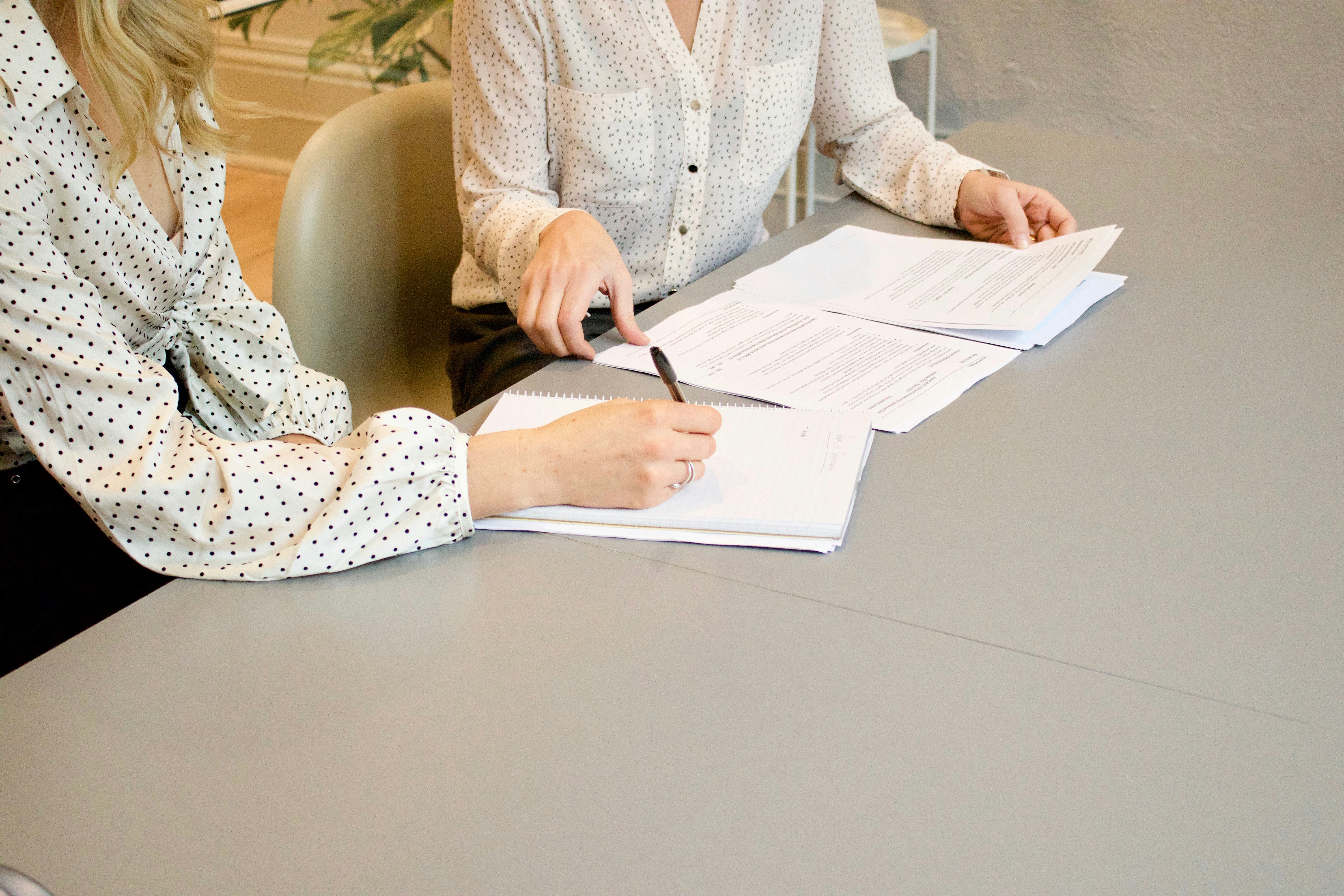 legal professional services legal document review meeting at office table