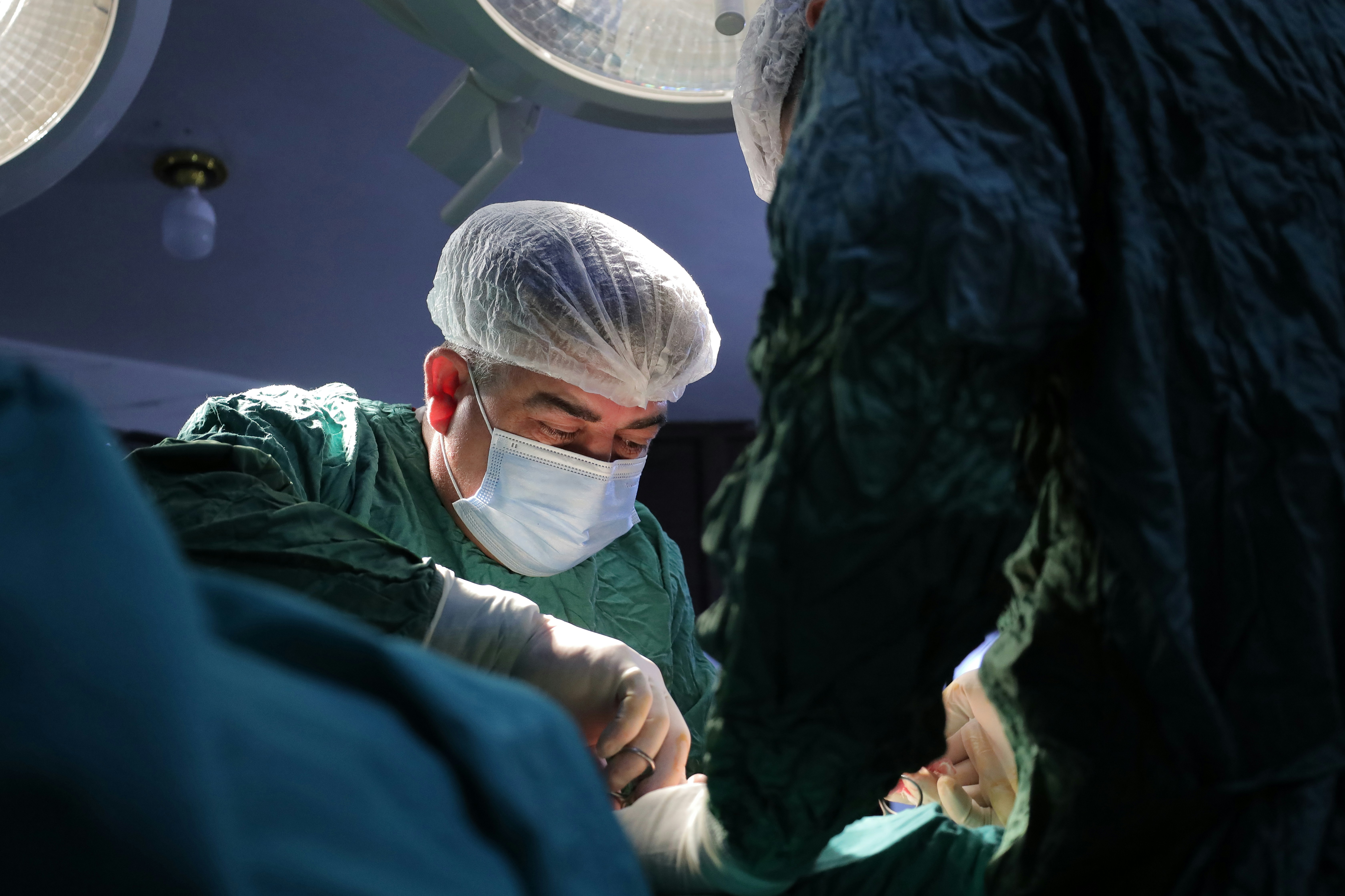 Surgeon in an operating room